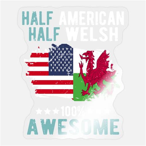 Welsh-american-flag Stickers | Unique Designs | Spreadshirt