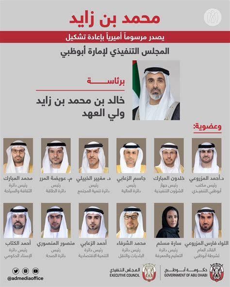 Mohamed bin Zayed issues an Emiri decree to re-form the Executive Council of the Emirate of Abu ...