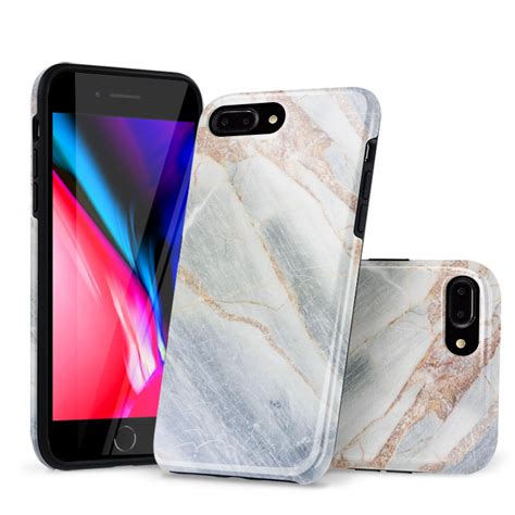 iPhone 8 Plus / 7 Plus Case - - Cracked Gray Marble - Casebus