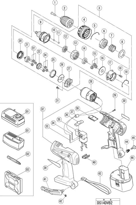 Hitachi 14.4V CORDLESS DRIVER DRILL DS14DVB2 Spare Parts