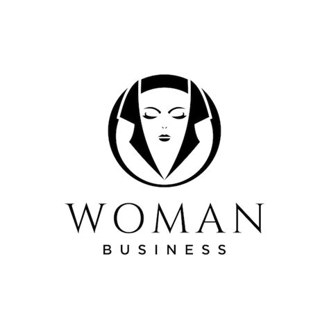 Premium Vector | Woman business logo design