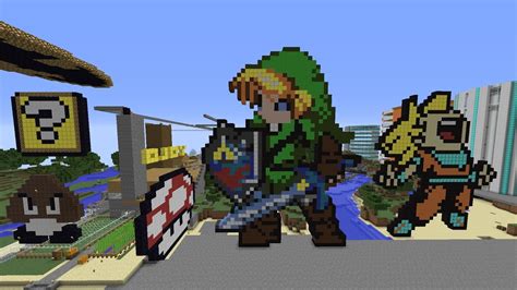 Minecraft Pixel Art Tutorial: Link From Zelda! - YouTube