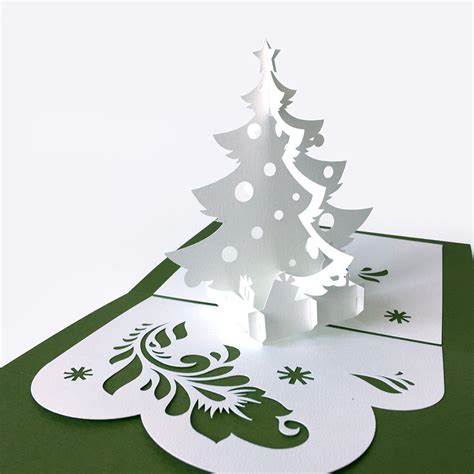 The fascinating Template Pop Up Card «Christmas Tree» For 3D Christmas ...