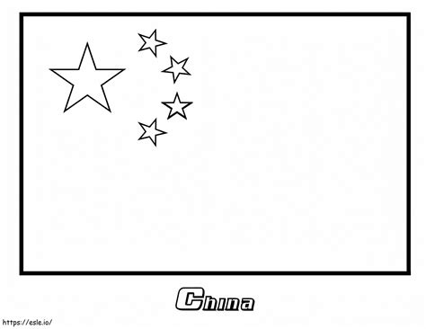 China Flag coloring page