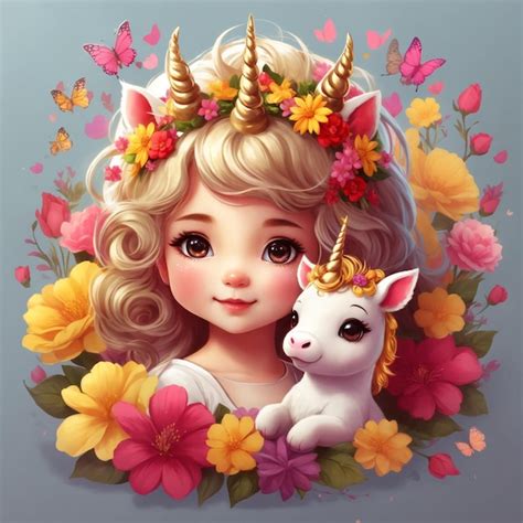 Premium Photo | High quality cute mother unicorn stickers