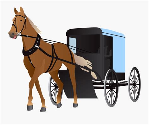 Amish Buggy And Horse - Horse Drawn Cart Clipart , Free Transparent Clipart - ClipartKey