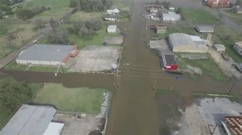 Drone footage shows flood damage in Orange County