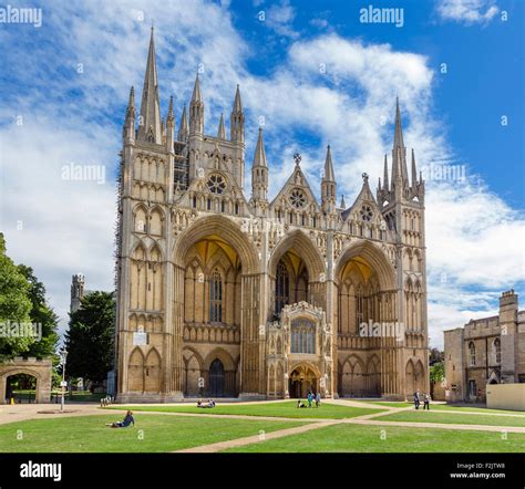 Peterborough Cathedral. The west front of Peterborough Cathedral from ...