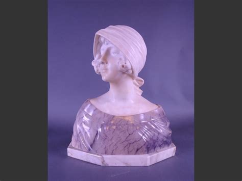 Sold Price: Sculpture Marble and alabaster - Bust of a young woman ...