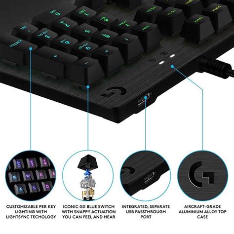 Logitech G513 RGB Backlit Mechanical Gaming Keyboard with Pass-Through USB Port | Gadgetsin