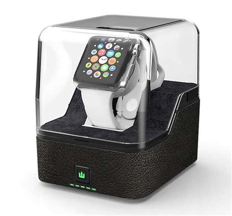 Trident Valet Apple Watch Portable Charging Station with Built-in Power Bank and Extra USB Port ...