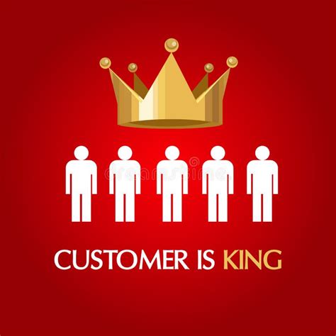 Customer is King Consumer User Queen Stock Vector - Illustration of reliable, background: 54941487