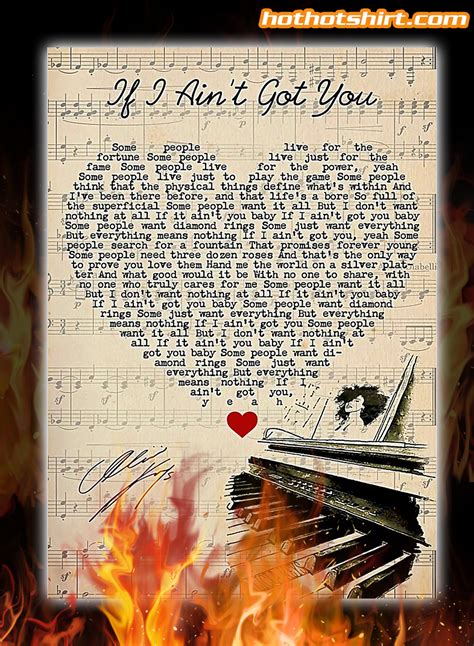 Alicia Keys If I Ain't Got You Lyrics Canvas Poster