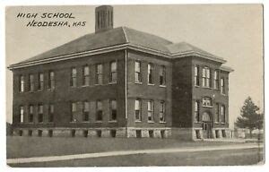 High School Neodesha Kansas Old Postcard Postmark 1910 | eBay