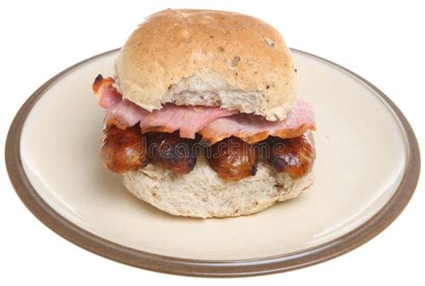 Sausage and Bacon Roll stock image. Image of sandwich - 15509707