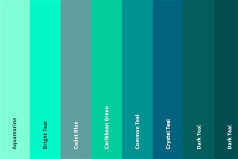 37+ Shades of Teal Color (Names, HEX, RGB, & CMYK Codes)