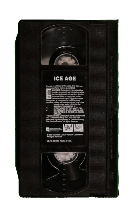 Ice Age VHS PNG 2 2002 by Collegeman1998 on DeviantArt