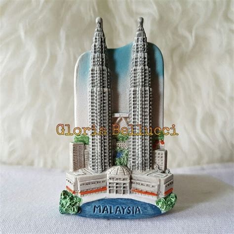 Fridge Magnet Malaysia Landmark Icon Twin Tower, Langkawi, Batu Caves 3D Model for Travel ...