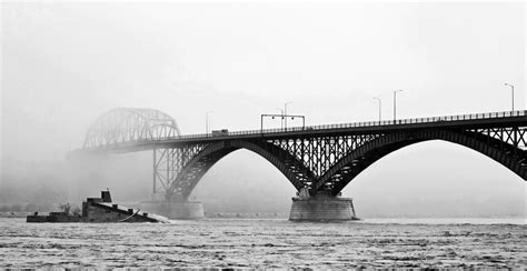 The Peace Bridge connects Fort Erie with Buffalo NY ~ another foggy day | Fort erie, Foggy, Hometown