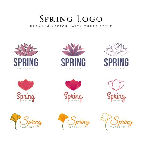 Bundle, Pack, Set, Spring Logo Premium Vector on Behance