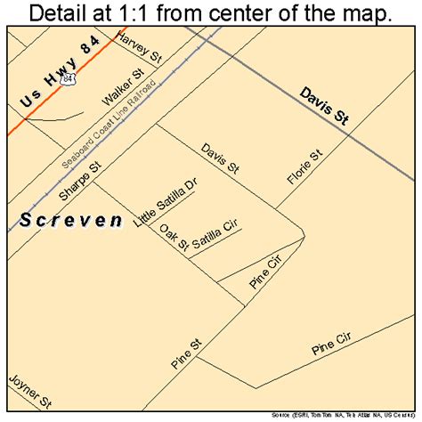 Screven Georgia Street Map 1369448