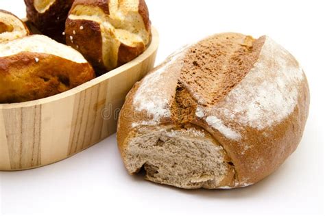 Lye Bread Rolls and Wheat Bread Stock Image - Image of food, baked: 30154447