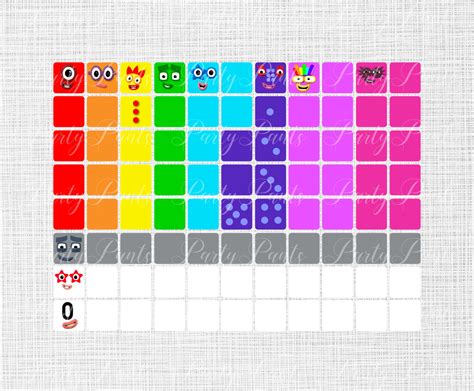 Numberblocks 0-10 PNG PDF Instant Download Face Stickers for - Etsy | Paper toy printable ...