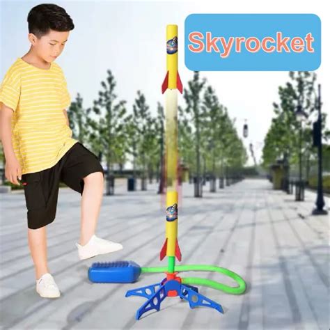 Outdoor Toy for Kids Toy Rocket Launcher for Children Foam Rockets and ...