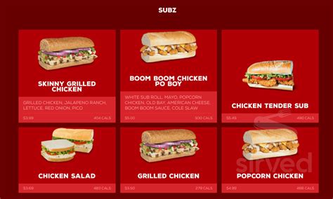 Sheetz menu in Salisbury, North Carolina, USA