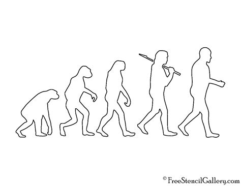 Human Evolution Stencil | Free Stencil Gallery