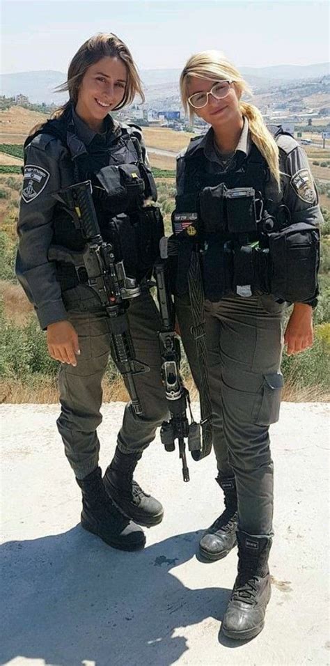 2 Israeli Border Police officers. One being an American volunteer ...