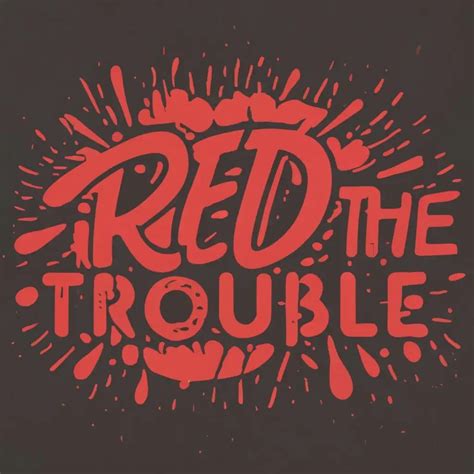 LOGO Design For Red The Trouble Modern Red Splatter Logo with Minimal Typography | AI Logo Maker