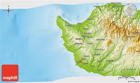 Physical 3D Map of Peyia