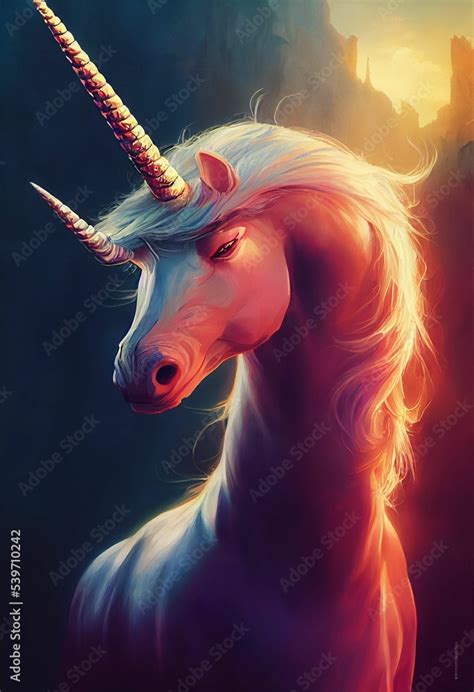 Hyper-realistic unicorn ready to fight Stock Illustration | Adobe Stock