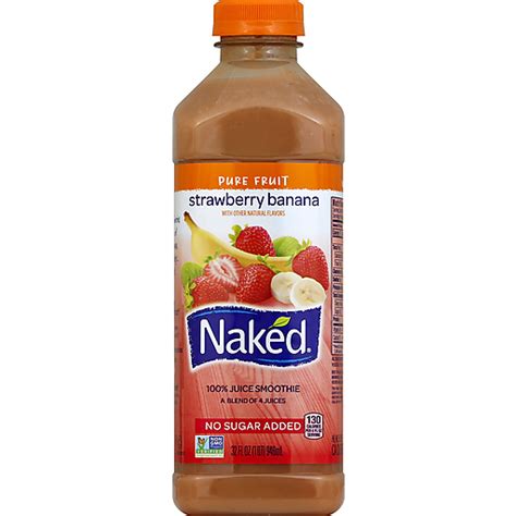 Naked® Juice Pure Fruit Strawberry Banana Juice Smoothie 32 Fluid Ounce Plastic Bottle | Produce ...