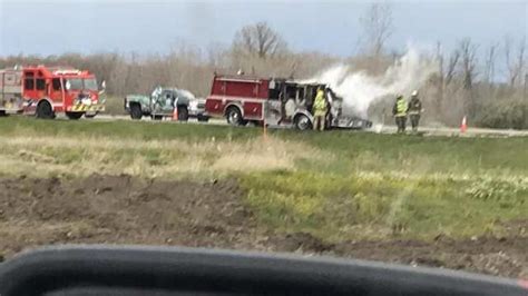 Eaton Rapids fire truck catches fire on US-127 in Gratiot County | WLNS ...