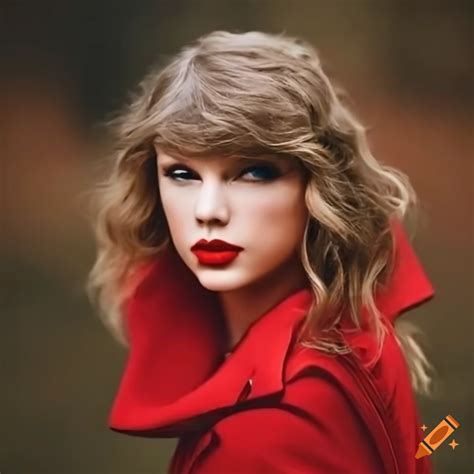 Red (taylor’s version) by taylor swift album cover. red as the main ...