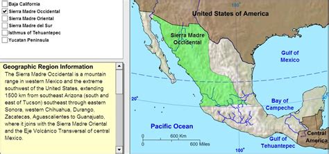 Imgs For > Sierra Madre Occidental Map