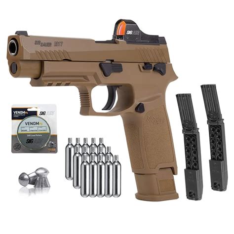 Buy Sig Sauer M17 P320 ASP CO2 .177 Pellet Air Pistol with Sig Red Dot ...