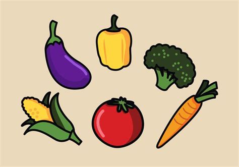 Vector Vegetables Illustration Set - Download Free Vector Art, Stock Graphics & Images