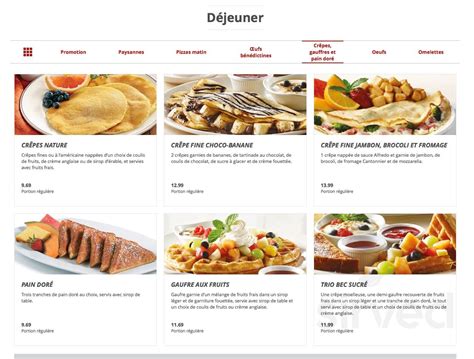 Mikes Restaurant menu in Amos, Quebec, Canada