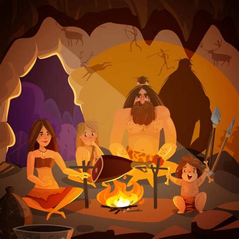 Caveman Fire Illustrations, Royalty-Free Vector Graphics & Clip Art - iStock