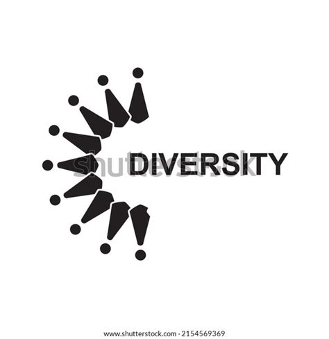 Logo Diversity Inclusion Black On White Stock Vector (Royalty Free ...