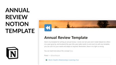 Notion Annual Review Template