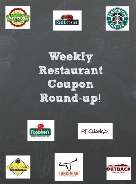 Weekly Restaurant Coupons Round-up - Debt Free Spending