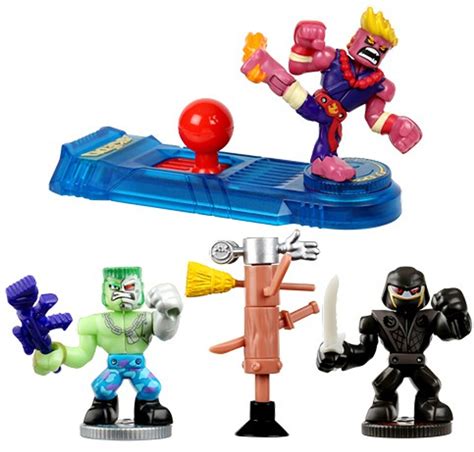 Akedo Ultimate Arcade Warriors Series 1 Mini Battling Action Figure STARTER Pack 4 RANDOM ...