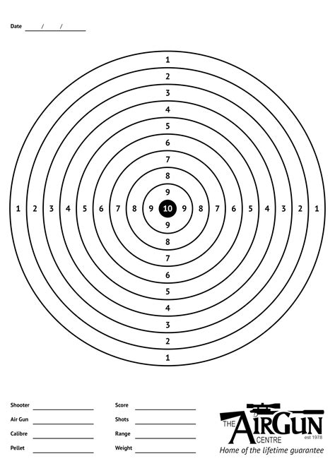 Printable Shooting Targets A4