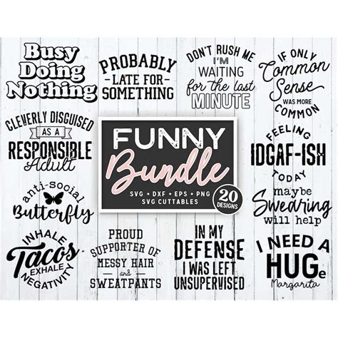 Funny Bundle svg - Cut File - Funny svg Bundle - Quote - Fun - Inspire Uplift