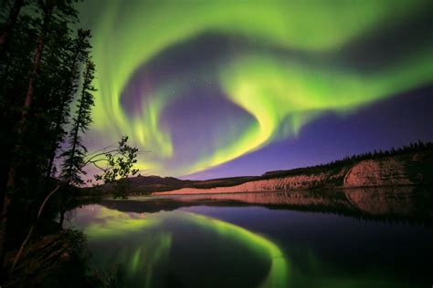 HD wallpaper aurora borealis northern lights yukon canada nature