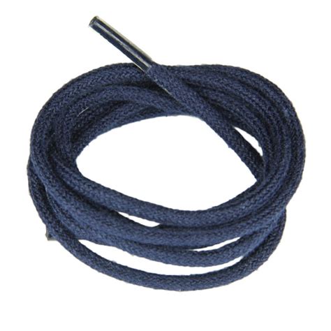 Fine Round Navy Blue Shoe Laces in 100% Cotton